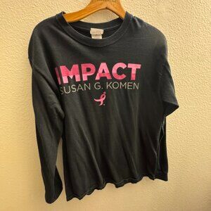 Susan G Komen Black Long Sleeve Medium